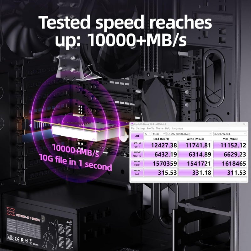 JEYI U.2 to PCIe 5.0 X4 Adapter, 128Gbps U.2 SFF-8639 to PCIe NVMe SSD Adapter Card for 2.5inch U.2 NVMe SSDs - Image 3